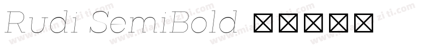 Rudi SemiBold字体转换